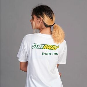 Stay Away tee shirt subway joke size medium
